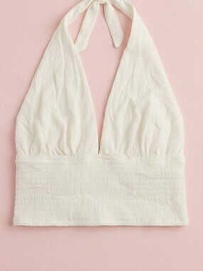 NWT‎ Garage White Halter Top